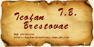 Teofan Brestovac vizit kartica